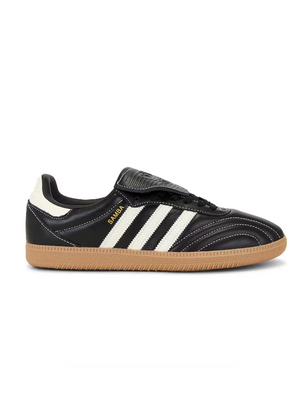 adidas Samba Black with White Stripes and Gum Sole